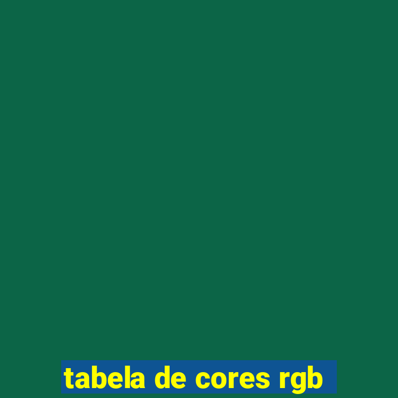 tabela de cores rgb